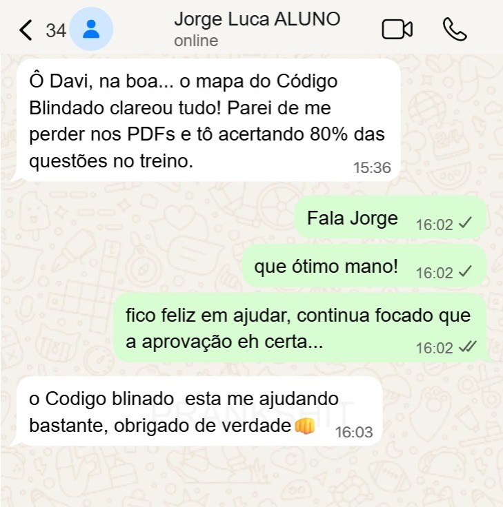 Mensagem de feedback enviada por Jorge Luca